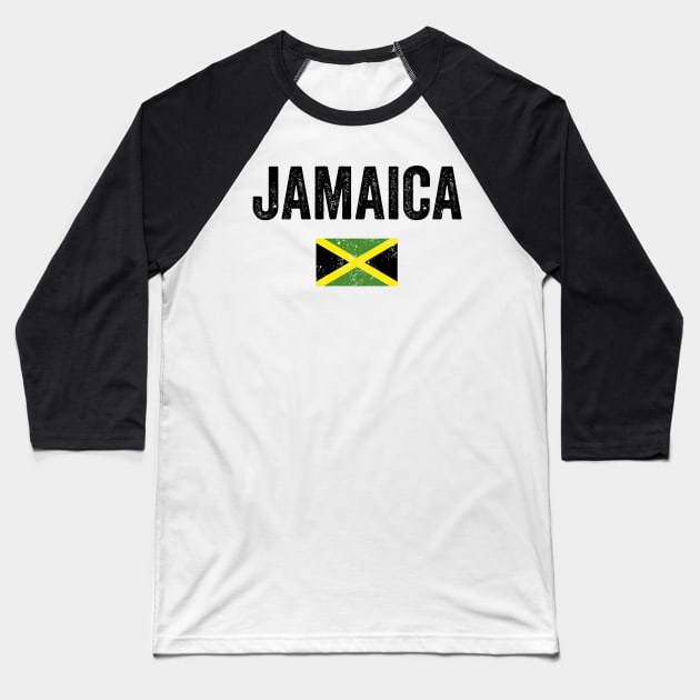 Jamaican flag design Baseball T-Shirt by Keleonie